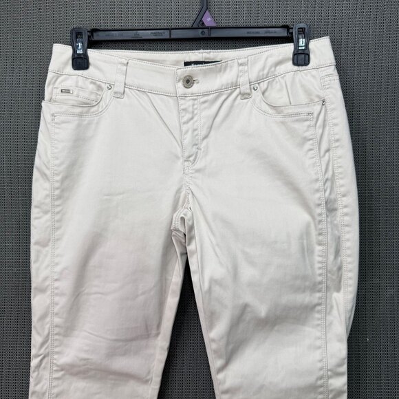 White House Black Market Womens Size 6R Beige Slim Ankle Denim Jeans - Picture 9 of 11